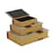 Beige & Brown Traditional Rectangular Wooden Book Set